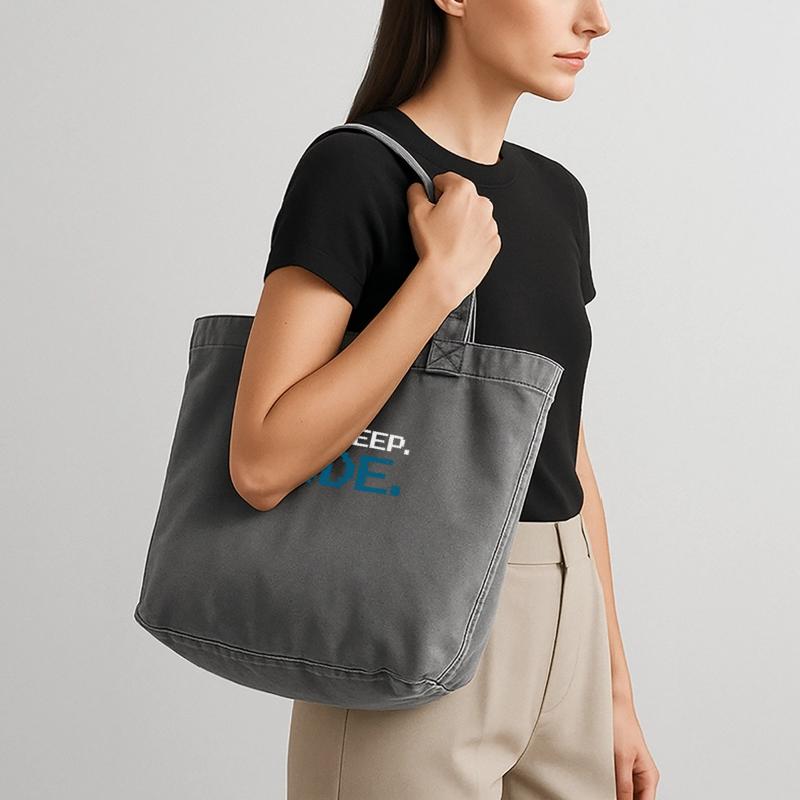 Code de programmation informatique Sac cabas vintage délavé