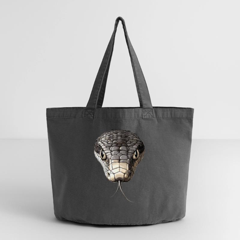 Serpent Python Cobra Mamba Serpent à sonnettes Serpent Sac cabas vintage délavé
