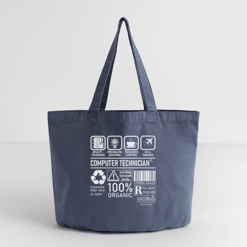 Computer Technician multi tasking problem solving Vintage-washed Shopper