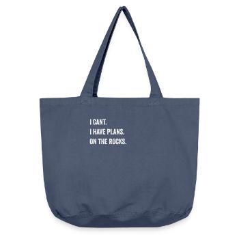 Lustiger Spruch felsklettern bouldern vintage logo - Vintage-Washed Shopper - Vintage Denim - Vorne
