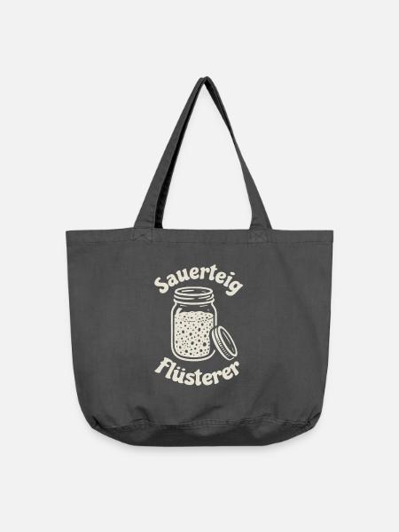 Sauerteig Flüsterer Spruch - Vintage-Washed Shopper - Vintage Schwarz