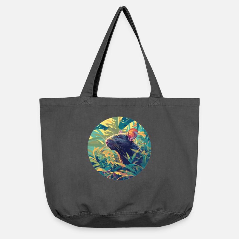 Ratten Ratte - Vintage-Washed Shopper - Vintage Schwarz