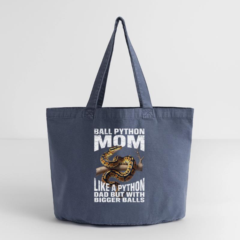 Königspython Mom Mama Schlangen Terrarium Python Vintage-Washed Shopper