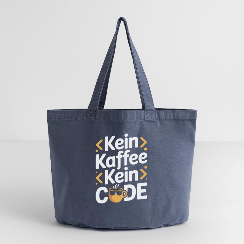 No Coffee No Code Programmer Computer Scientist Vintage-washed Shopper