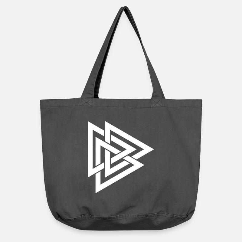 Norwegian Symbol -FRONT - Vintage-washed Shopper - vintage black