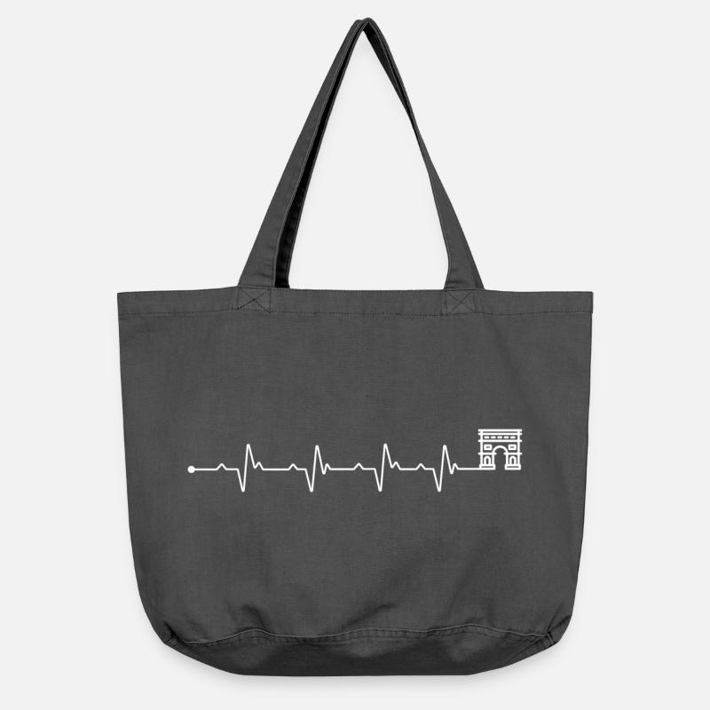 Herzschlag arc de triomphe - Vintage-Washed Shopper - Vintage Schwarz