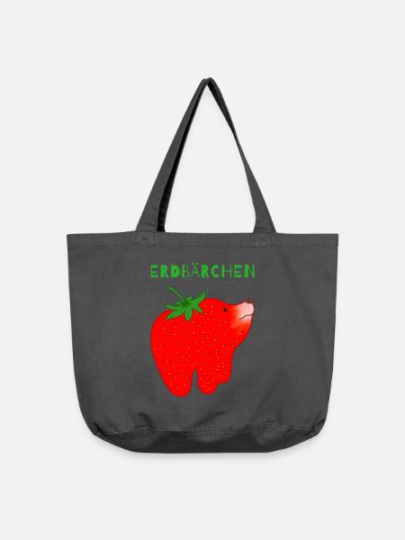 Erdbeere Schmelz Cartoon - Vintage-Washed Shopper - Vintage Schwarz