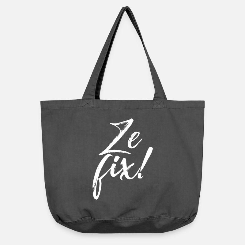 ZEFIX! - Vintage-Washed Shopper - Vintage Schwarz