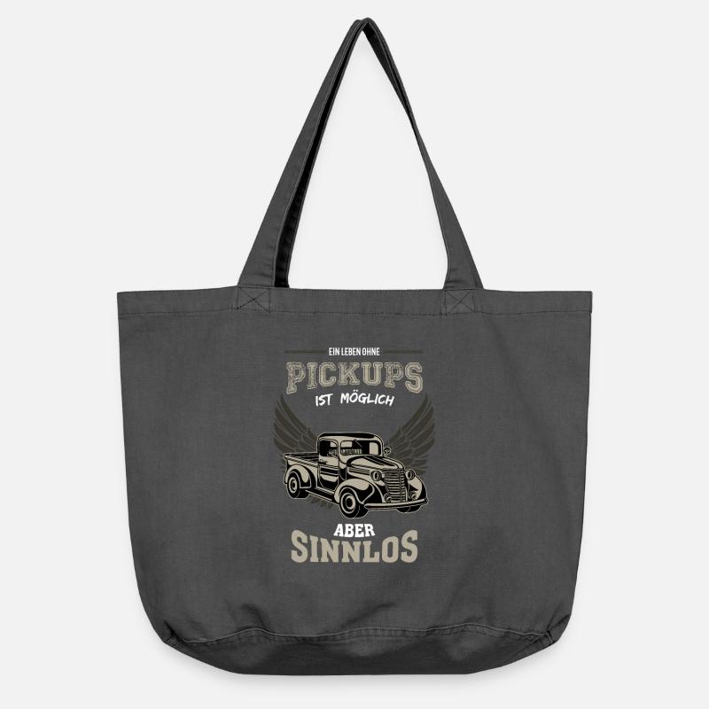 Pickup Oldtimer Leben sinnlos - Geschenk - Vintage-Washed Shopper - Vintage Schwarz