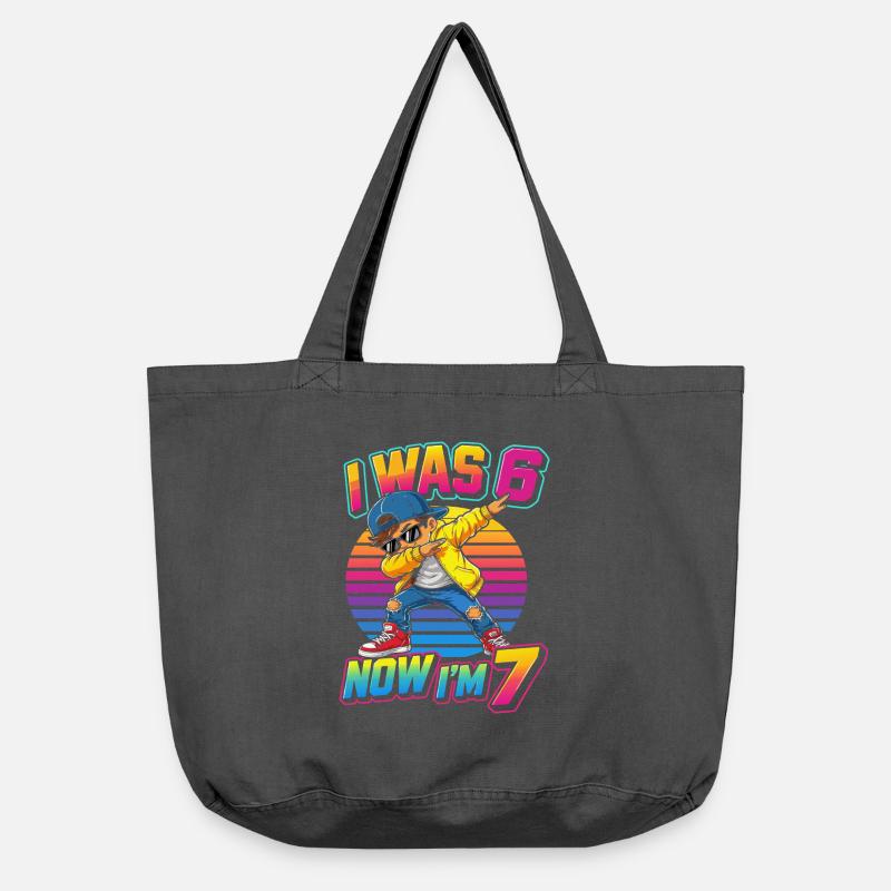 J'avais 6 ans, maintenant j'en ai 7 ! - Vintage-washed Shopper - vintage black