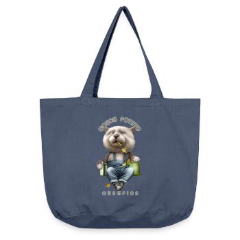 PATATE DE SOFA - Sac cabas vintage délavé - vintage bleu jeans - Devant