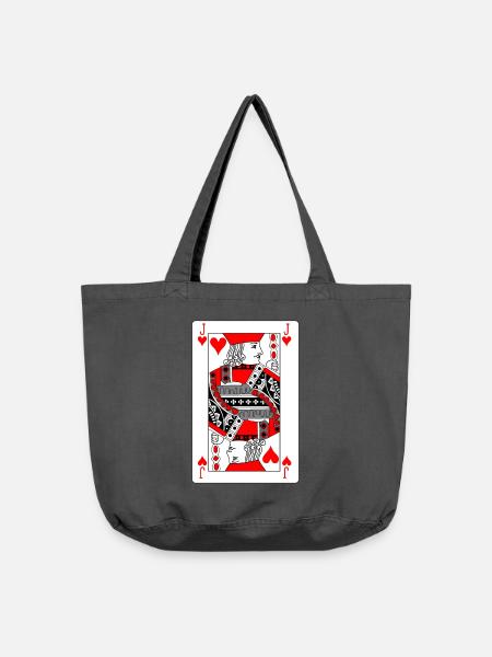 Spielkarte Herz-Bube - Vintage-Washed Shopper - Vintage Schwarz