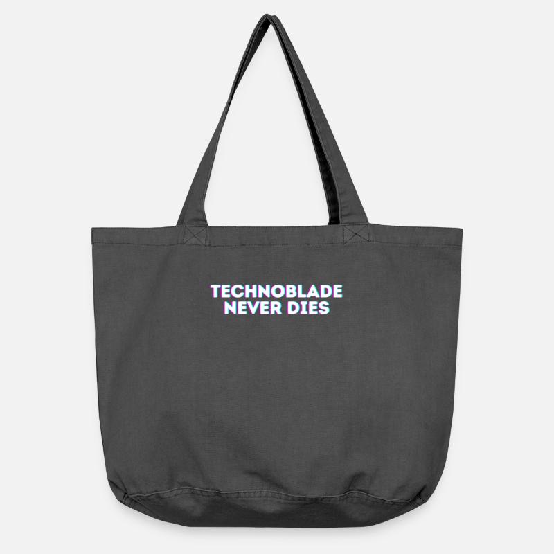 Technoblade Never dies - Vintage-washed Shopper - vintage black