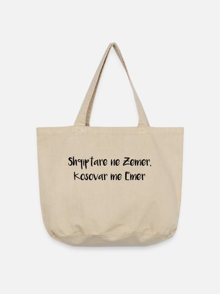 shqiptar_ne_zemer - Vintage-Washed Shopper - Vintage Sand 