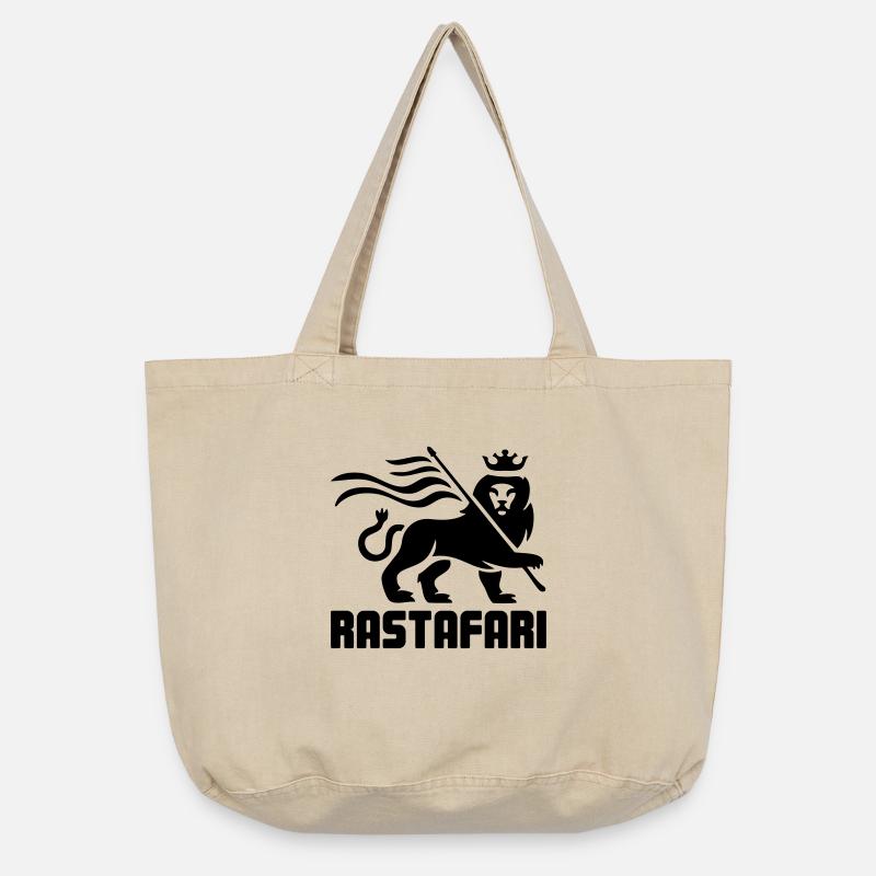Reggae Rastafari Lion - Vintage-washed Shopper - vintage sand 