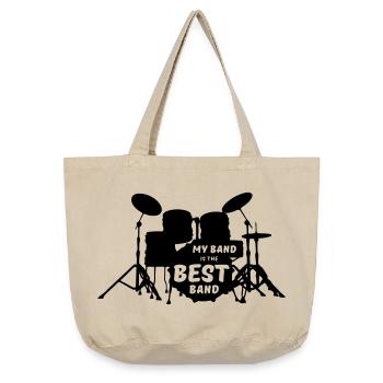 Best Band Musik Musiker Schlagzeug Spruch Geschenk - Vintage-Washed Shopper - Vintage Sand  - Vorne