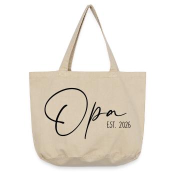 Papy Est 2026 - Sac cabas vintage délavé - sable vintage  - Devant