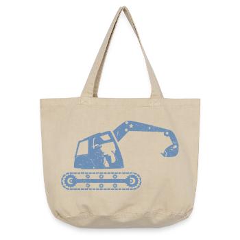 Bagger Baggerfahrer Baugeräteführer – - Vintage-Washed Shopper - Vintage Sand  - Vorne