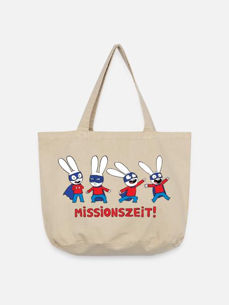 Simon Superhase Missionszeit  - Vintage-Washed Shopper - Vintage Sand 