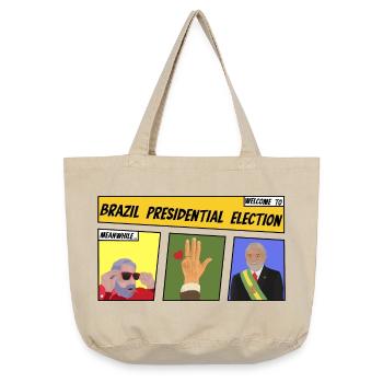 Präsidentschaftswahl in Brasilien - Vintage-Washed Shopper - Vintage Sand  - Vorne