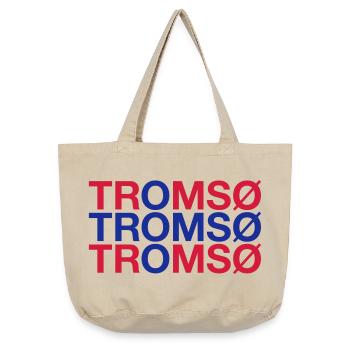 TROMSO Norway Norwegen Norge Norwegische Flagge - Vintage-Washed Shopper - Vintage Sand  - Vorne