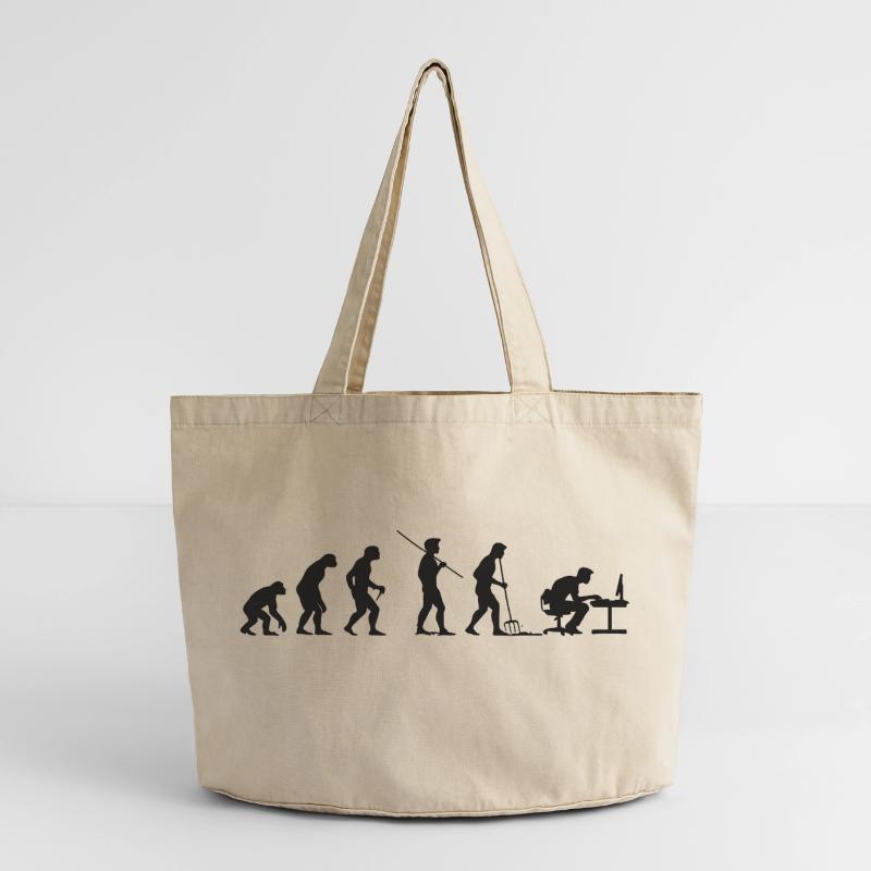 Programmierer Computerfreak Evolution Vintage-Washed Shopper