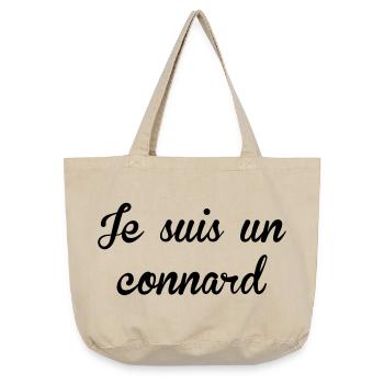 Je suis un Connard ! - Sac cabas vintage délavé - sable vintage  - Devant