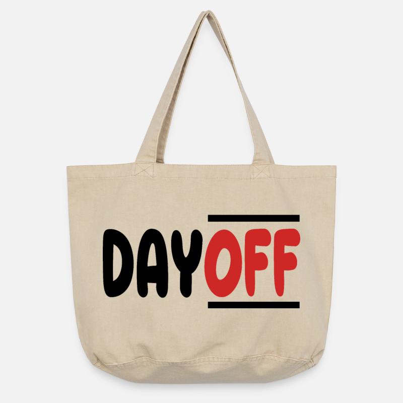 Day Off Time Off From Work To Relax - Vintage-washed Shopper - vintage sand 
