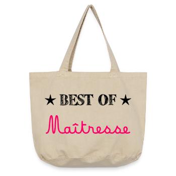 GELIEBTE. MEISTER. VIELEN DANK. DANKE HERRIN. GESCHENK - Vintage-Washed Shopper - Vintage Sand  - Vorne