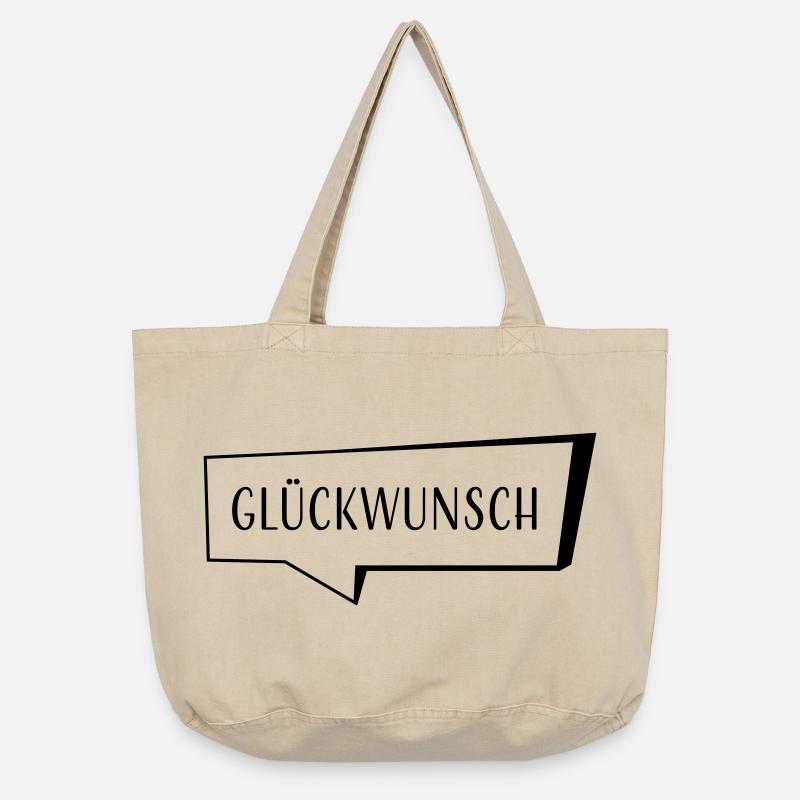 Speech bubble congratulations - Vintage-washed Shopper - vintage sand