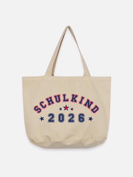 Schulkind 2026 - cool & neutral - Vintage-Washed Shopper - Vintage Sand