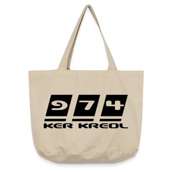 Design 974 Ker Kreol - La Réunion - Vintage-Washed Shopper - Vintage Sand  - Vorne