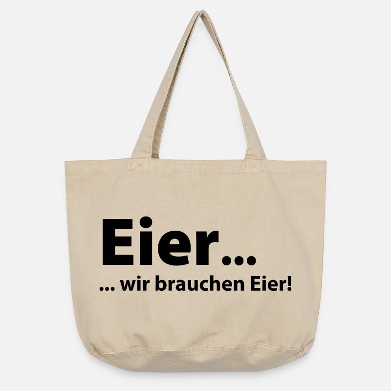 Eggs, we need eggs - Vintage-washed Shopper - vintage sand 