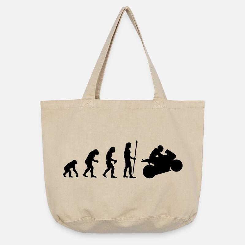 evolution_motorbike1 - Vintage-washed Shopper - vintage sand