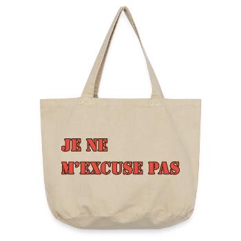 I DON'T APOLOGIZE - Vintage-washed Shopper - vintage sand  - Front