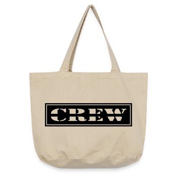 Crew design in patch format - Vintage-washed Shopper - vintage sand  - Front