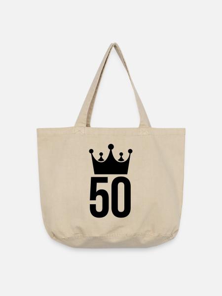 50 jahr abraham - Vintage-Washed Shopper - Vintage Sand 