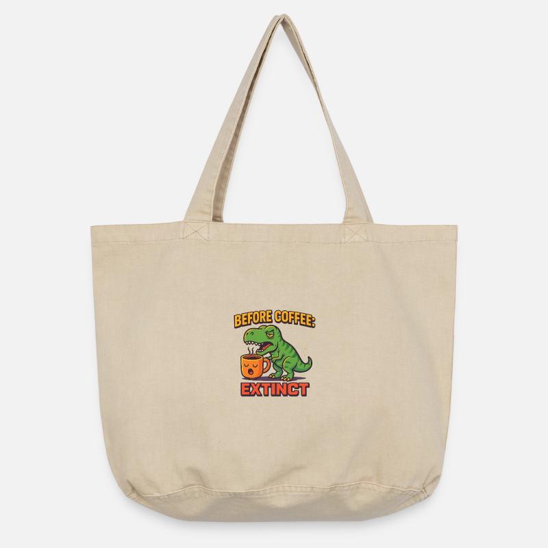 before coffee extinct - Vintage-Washed Shopper - Vintage Sand 
