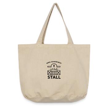 Stallpflicht Spruch: Ich hab Stall - Vintage-Washed Shopper - Vintage Sand  - Vorne