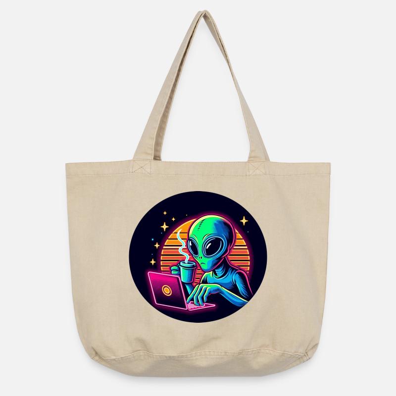 Alien at work - Vintage-washed Shopper - vintage sand 
