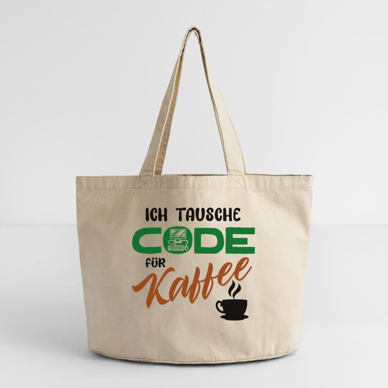 Programmierer Softwareentwickler Developer Code Vintage-Washed Shopper