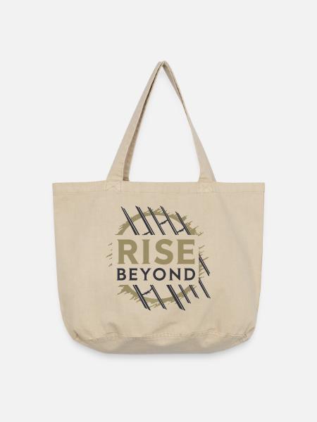 Rise Beyond – Motivations Design  - Vintage-Washed Shopper - Vintage Sand 