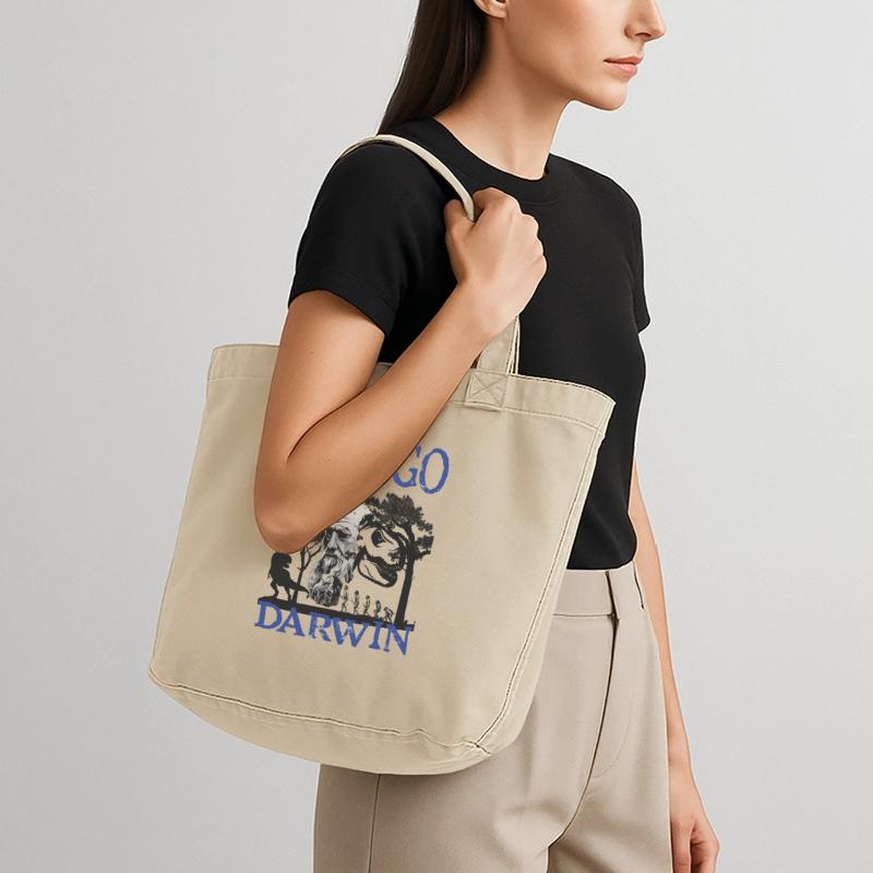 Charles Darwin Evolution textile Geschenkidee Vintage-Washed Shopper