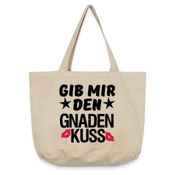 Geschenk Liebe Paar lustig Spruch Kuss - Vintage-Washed Shopper - Vintage Sand  - Vorne