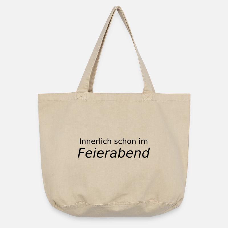 Innerlich schon im Feierabend - Vintage-Washed Shopper - Vintage Sand 