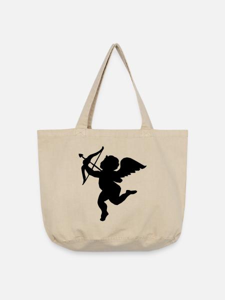 Engel mit Pfeil und Bogen - Vintage-Washed Shopper - Vintage Sand