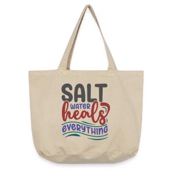 Salzwasser heilt alles - Vintage-Washed Shopper - Vintage Sand  - Vorne