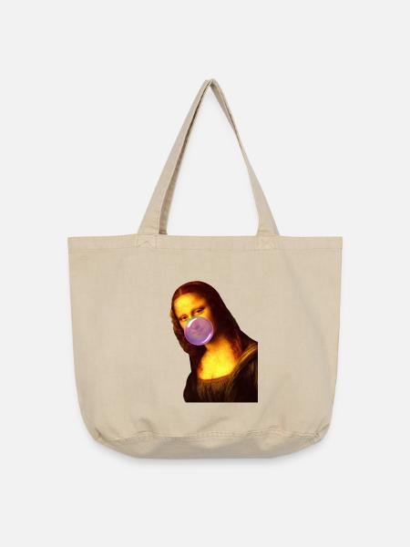 Mona Lisa Kaugummi Bubble - Vintage-Washed Shopper - Vintage Sand