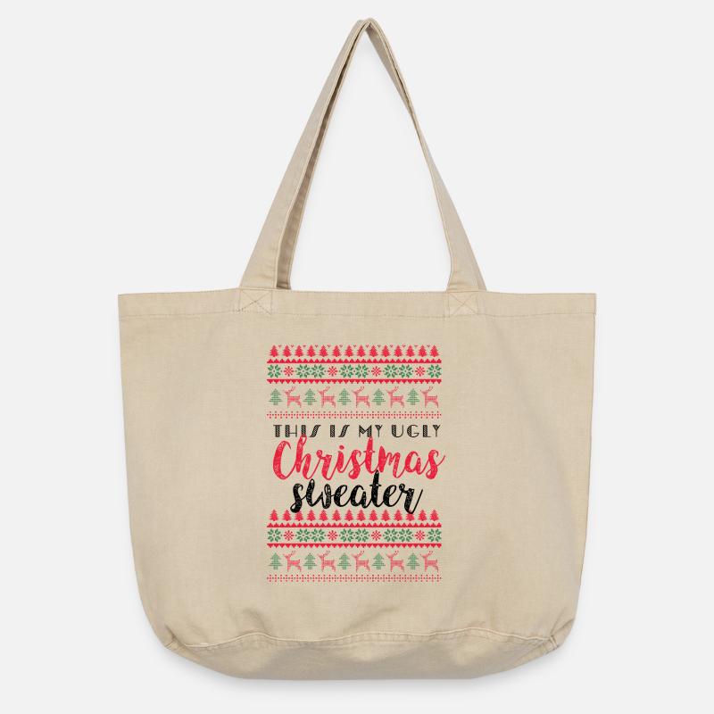 C’est mon pull de Noël moche - Sac cabas vintage délavé - sable vintage 