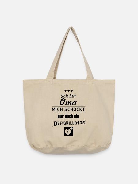 coole Oma - Vintage-Washed Shopper - Vintage Sand 